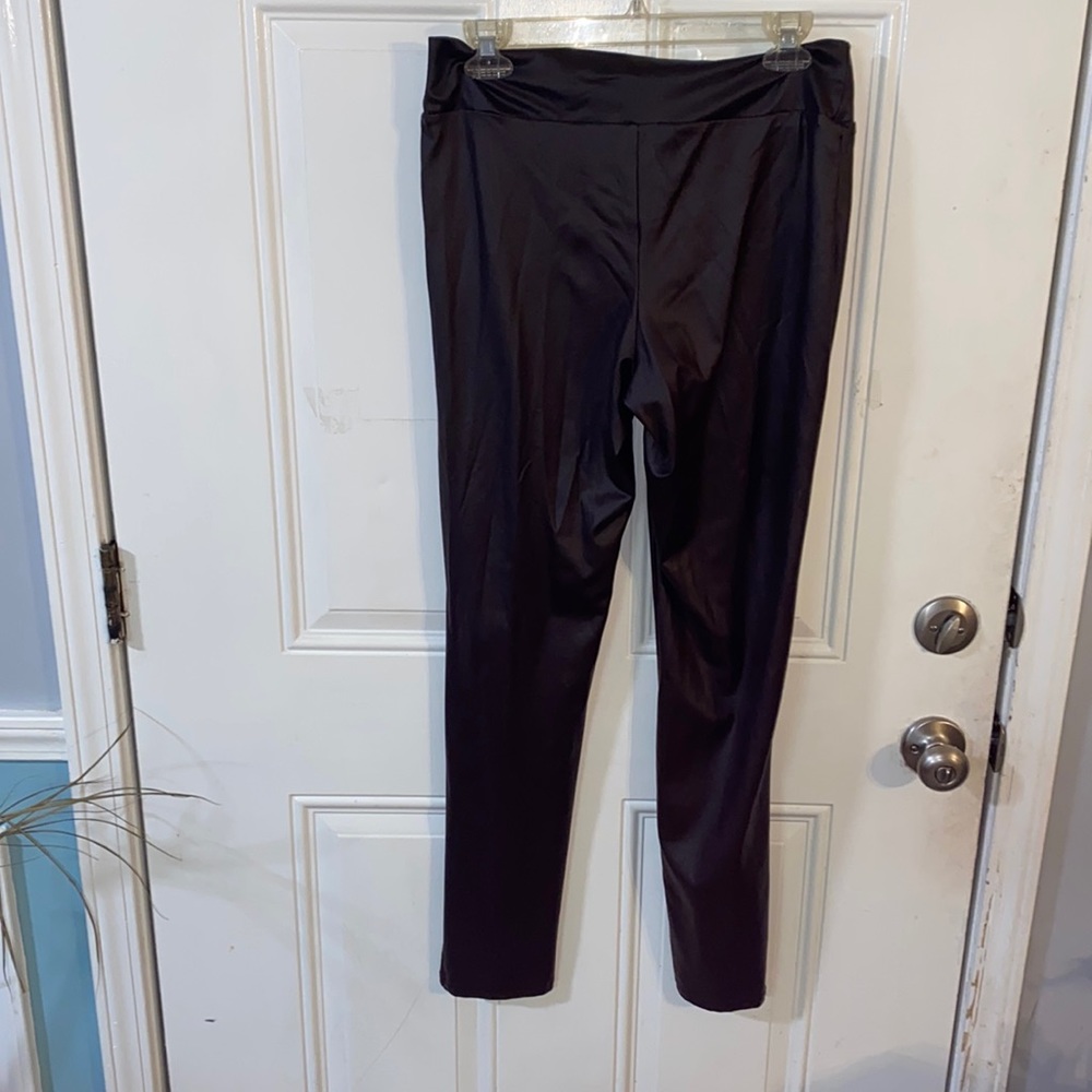 Burgundy Faux Leather Skinny Stretch Pants Jeggins